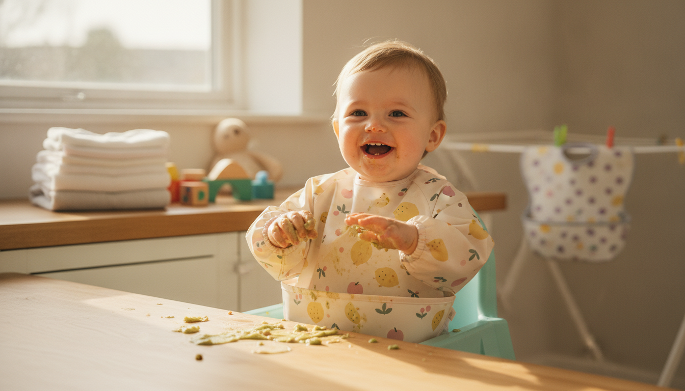 Waterproof Long Sleeve Bib: Less Laundry, More Play